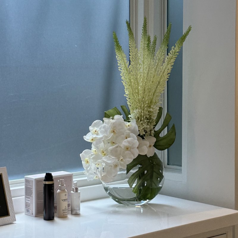 White protea floral arrangement